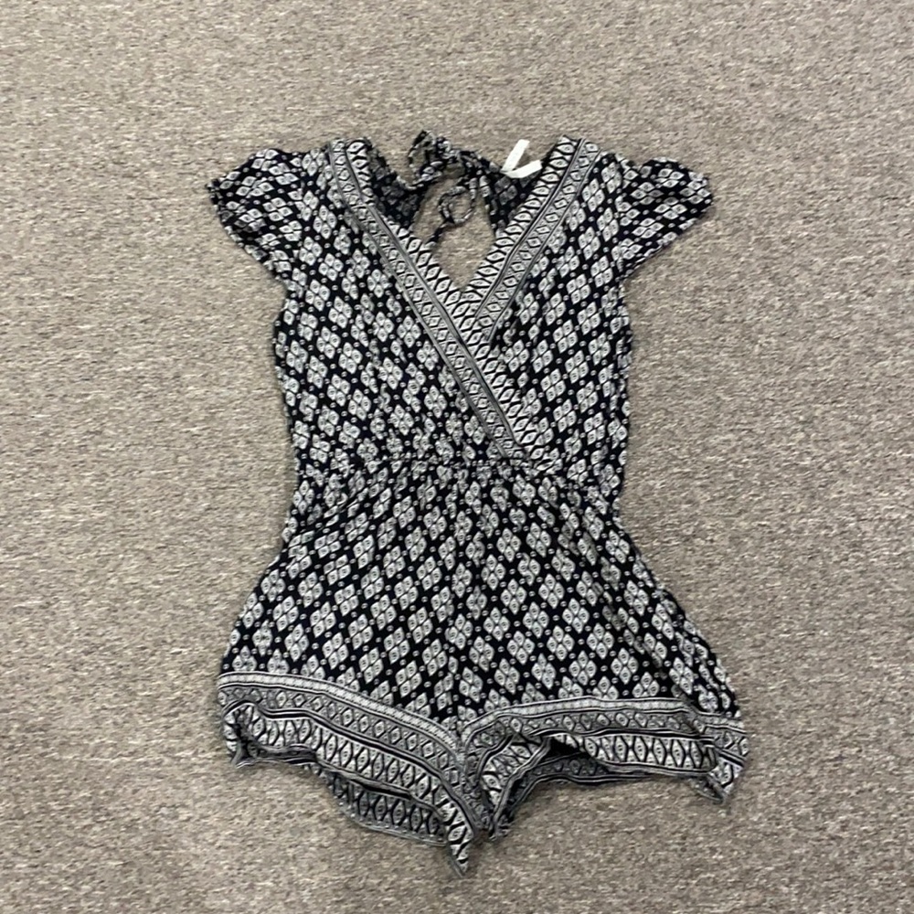 Bohemian open- back romper